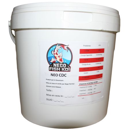seau de 14L aliment aquaponie spécial truite en 5,5 mm